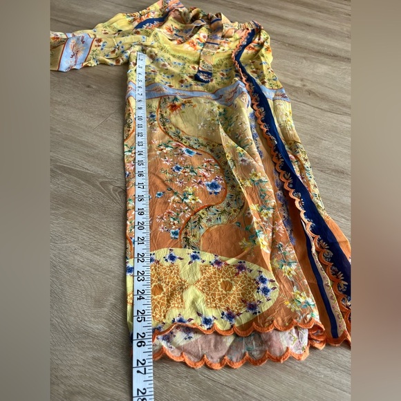 Johnny Was Floral Summer Flowy Wide Leg Pants SZ S - Picture 8 of 9